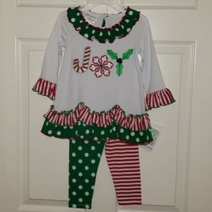 Brand new little girl's Christmas matching set.
